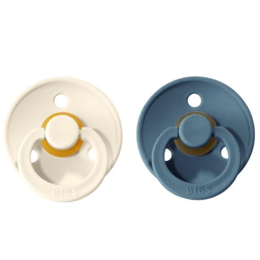 Conj. 2 chuchas BIBS® ivory/ petrol