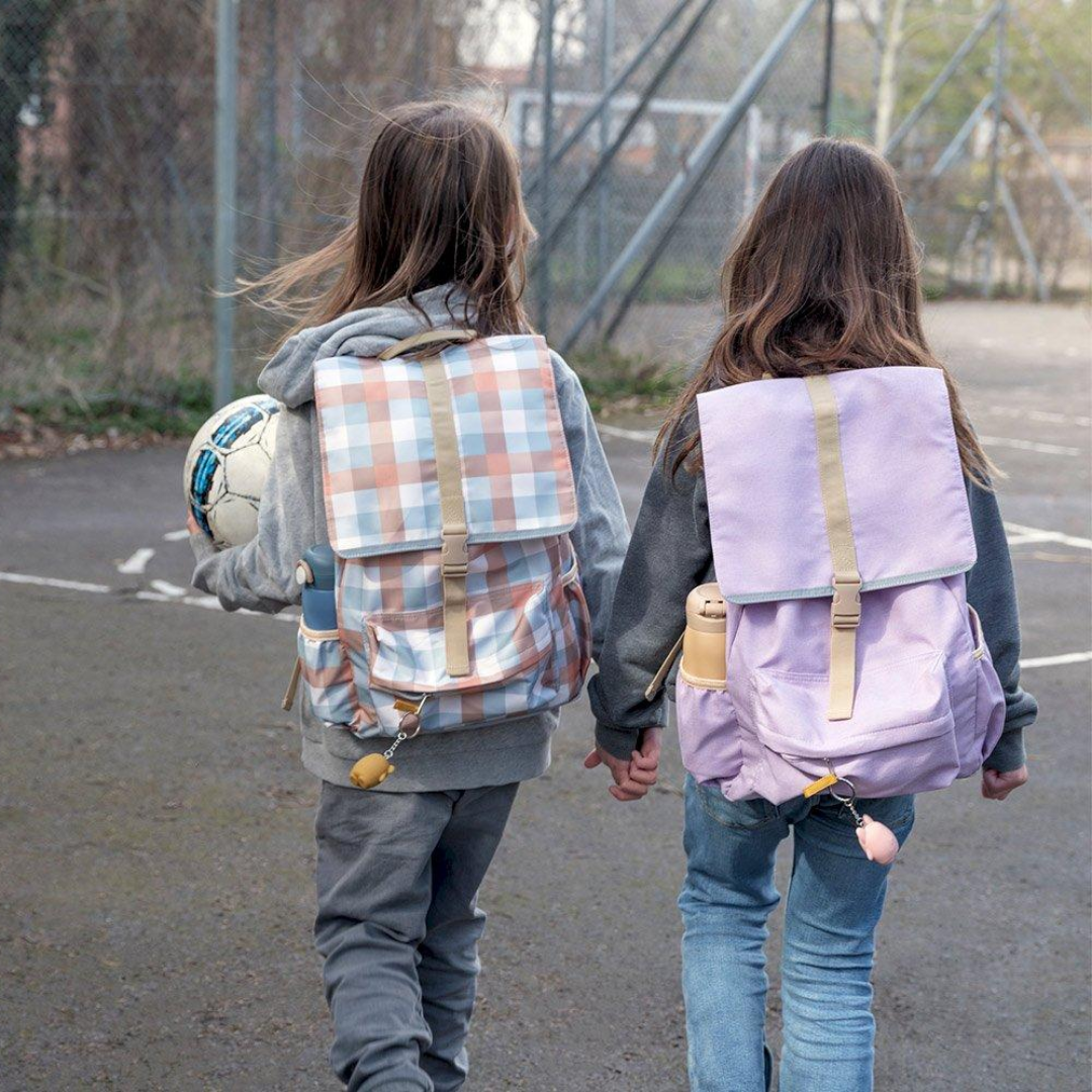 Mochila escolar grande xadrez