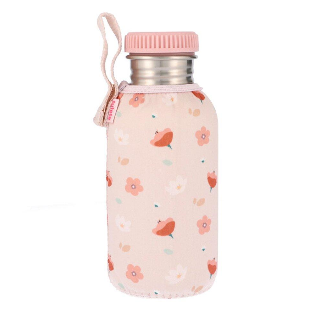 Garrafa metálica flores - 500ml