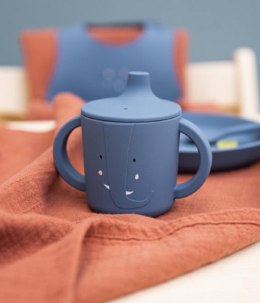 Copo silicone elefante azul