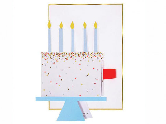 Cartão de aniversário bolo