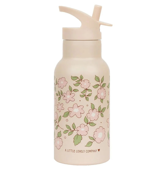 Garrafa térmica flores rosa
