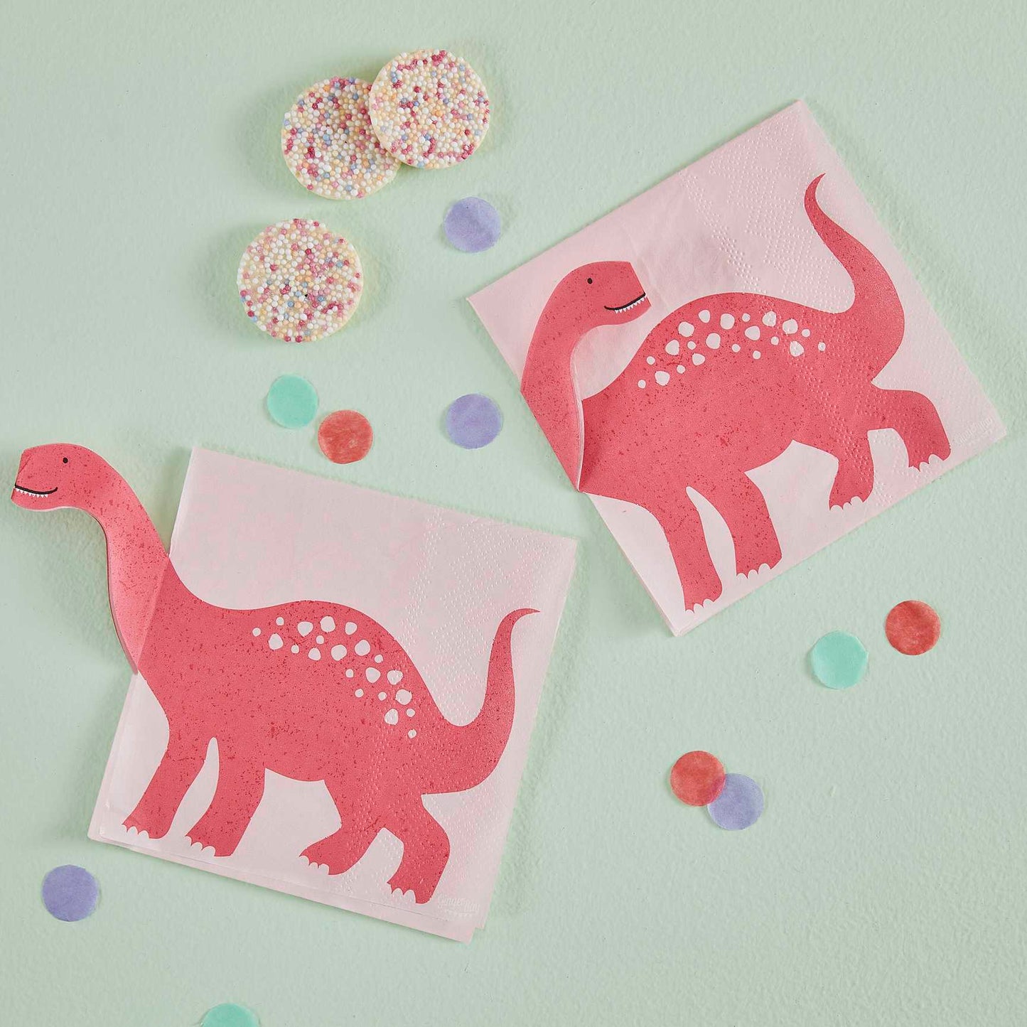 Guardanapos dinossauro rosa