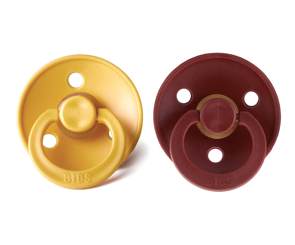 Conj. 2 chuchas BIBS® mustard/wine