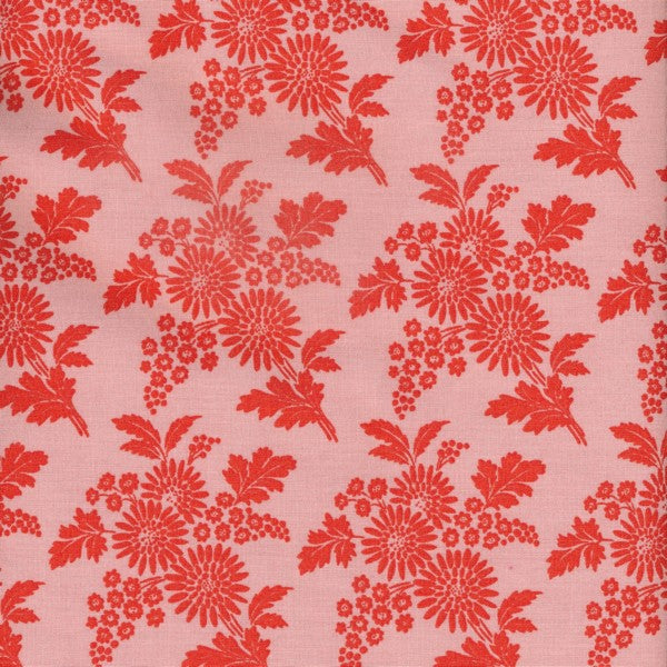 Tecido plastificado- Vintage oasis light pink red