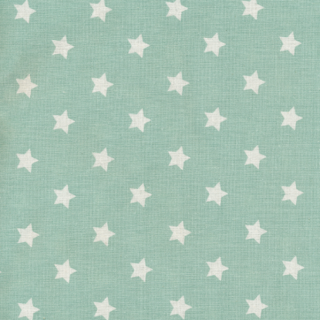 Tecido plastificado - stars dusty mint
