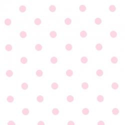 Tecido plastificado - dots big pink