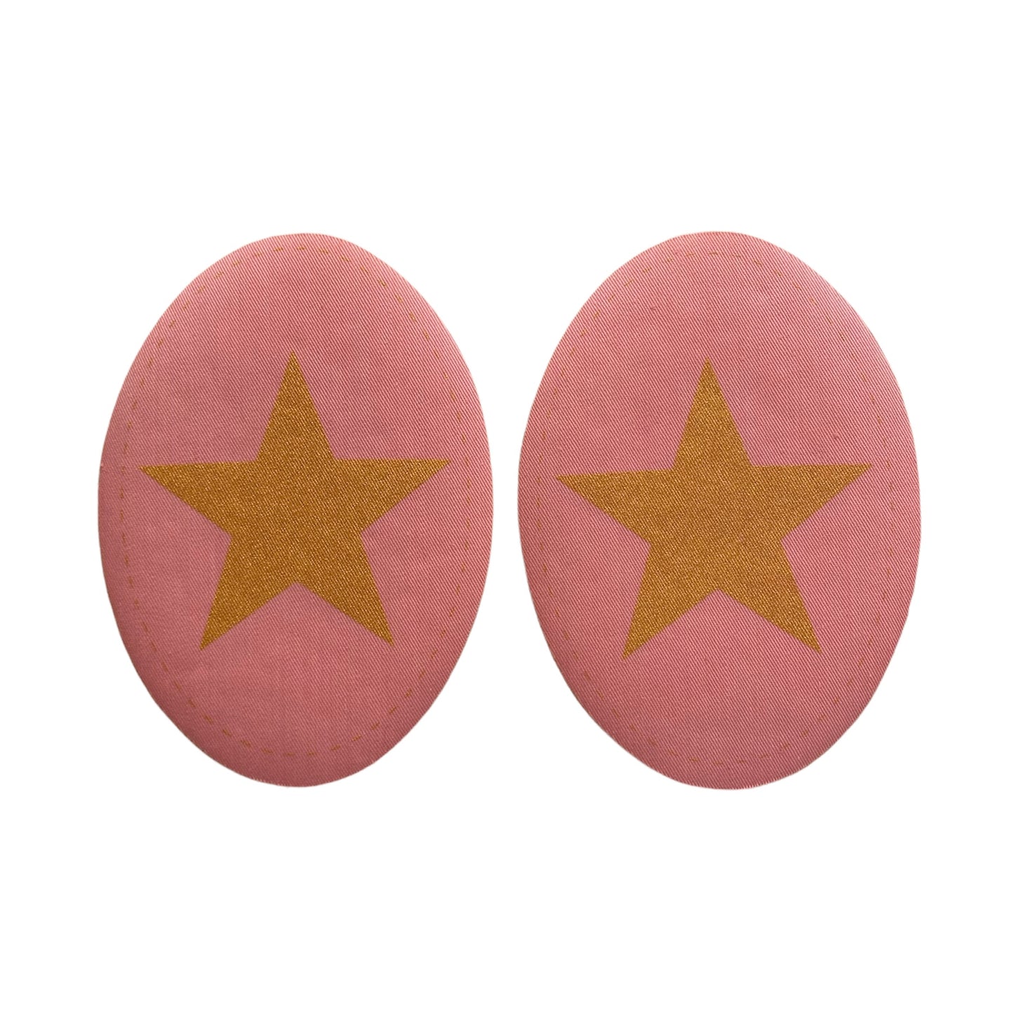 joelheiras rosa estrela glitter