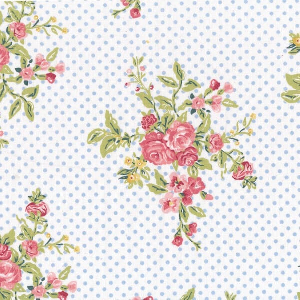 Tecido plastificado - flora white