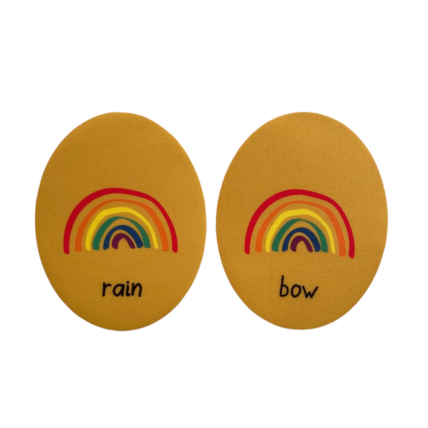 joelheiras arco-íris colorido