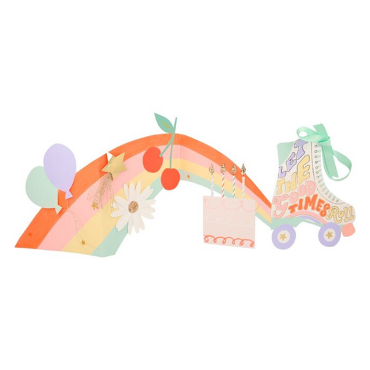 Cartão aniversário patins