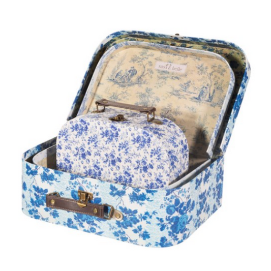 malinhas flores azul e branco conj. 3