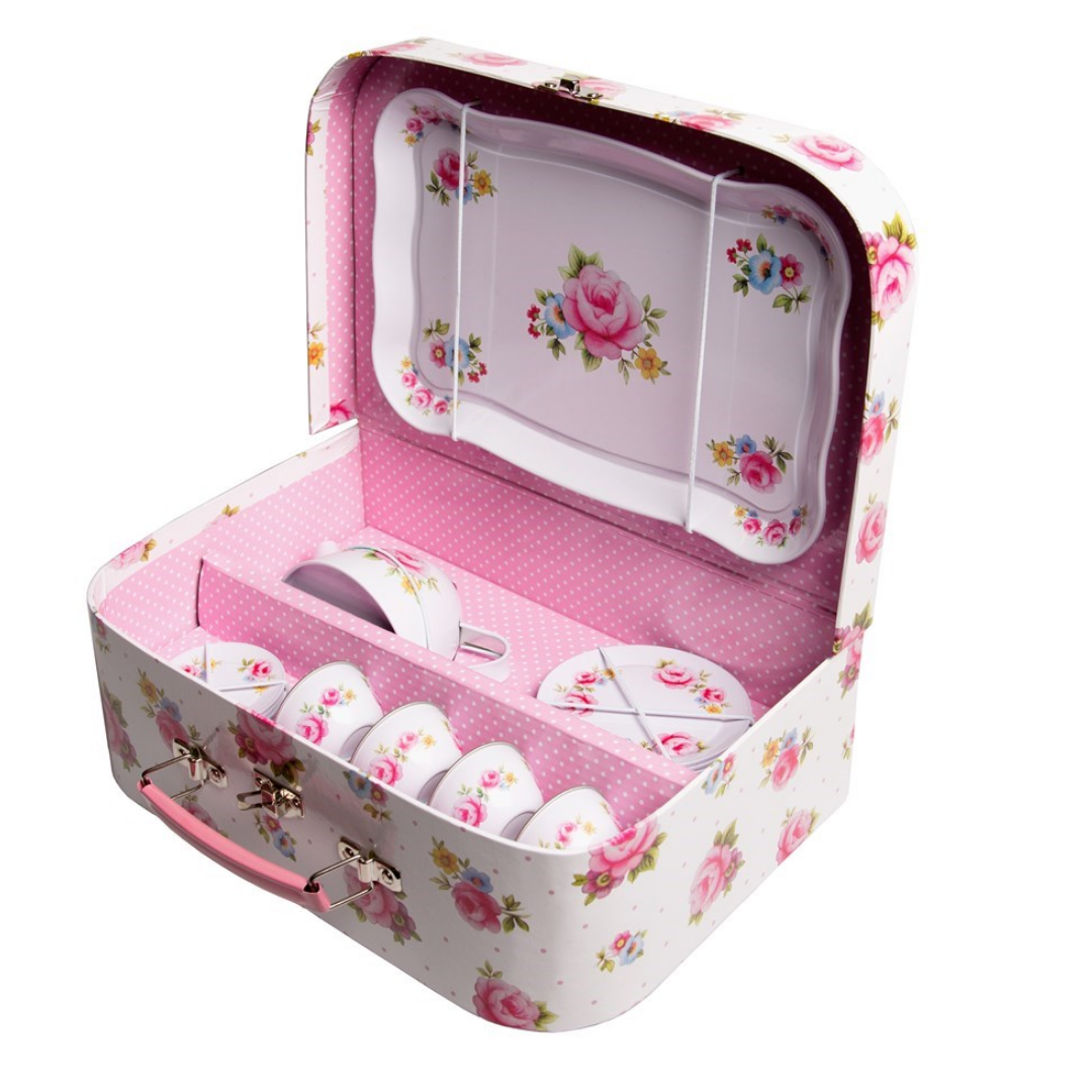 Serviço de chá rosas