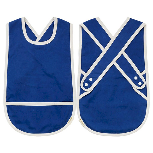 Babete cruzado - azul escuro