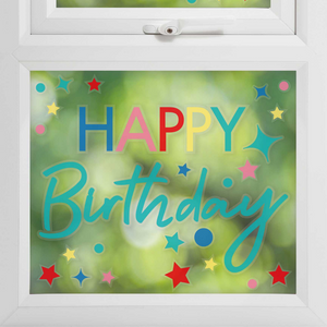 Autocolantes para janela "Happy Birthday"