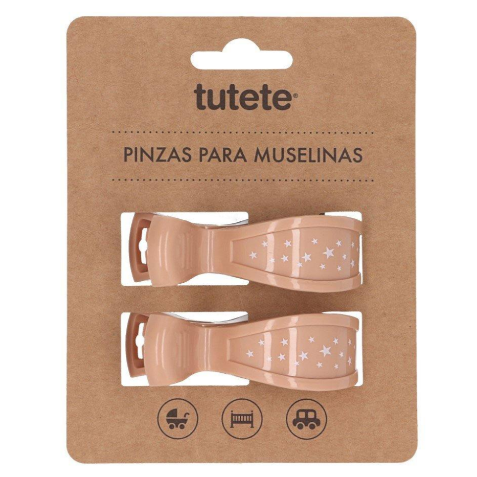 Pinças para fraldas caramelo