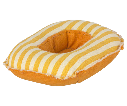 Barco de borracha, riscas amarelo