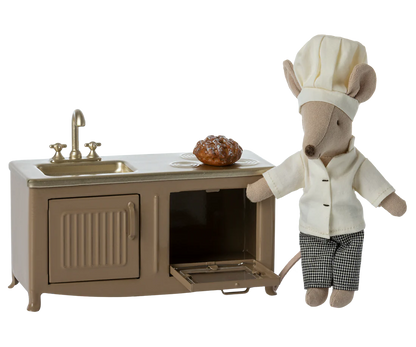 Cozinha pequena castanha
