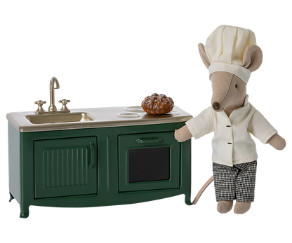 Cozinha pequena verde