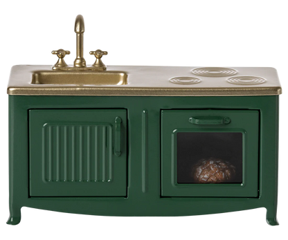 Cozinha pequena verde