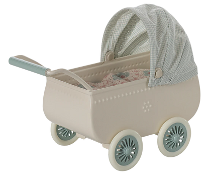Carrinho de bebé com ratinho - Mint