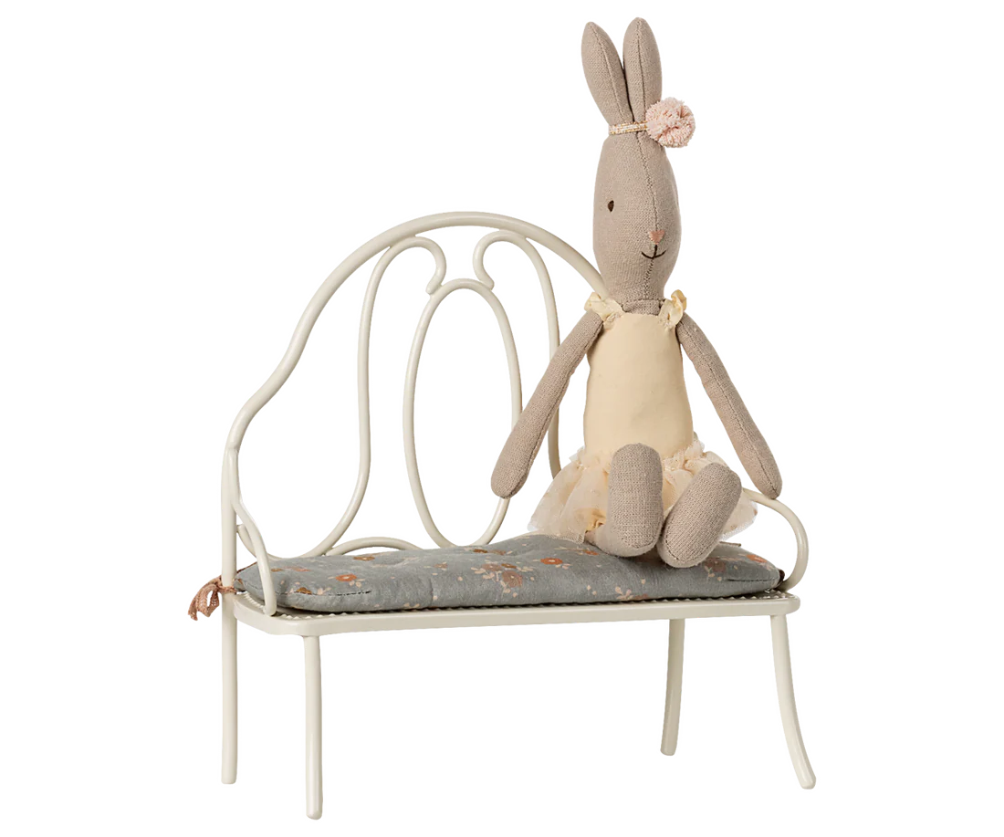 Banco vintage, Miniatura - Branco creme