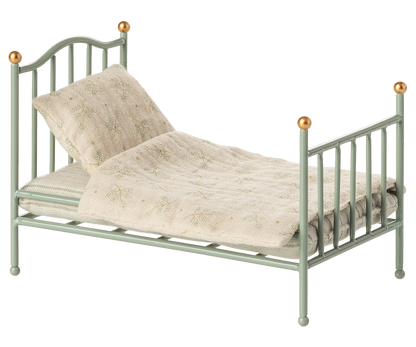 Cama vintage individual – Verde menta