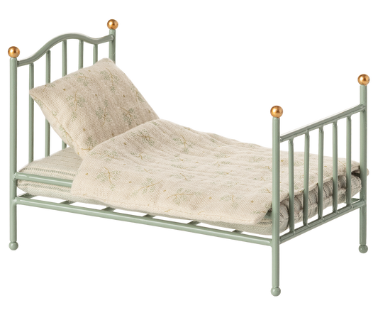 Cama vintage individual – Verde menta