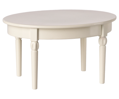 Mesa de jantar vintage – Branco creme