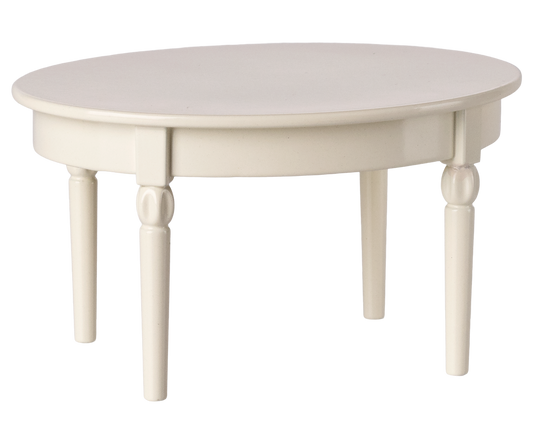 Mesa de jantar vintage – Branco creme