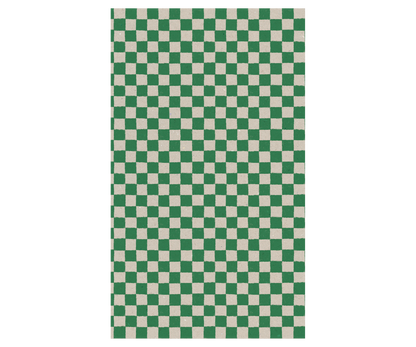 Papel de embrulho xadrez verde