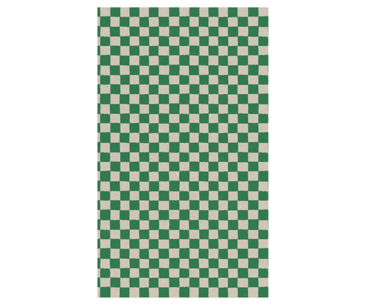 Papel de embrulho xadrez verde