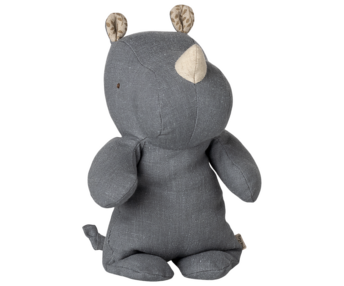 Safari Friends, Rinoceronte, Pequeno – Azul Dusty