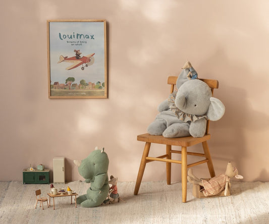 Safari Friends, Rinoceronte, Médio – Verde sálvia