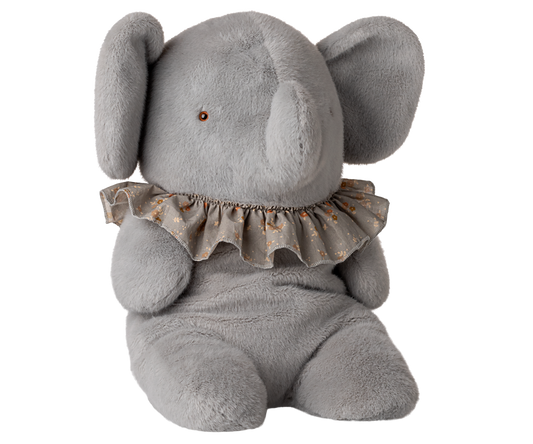 Elefante plush grande - azul/cinzento