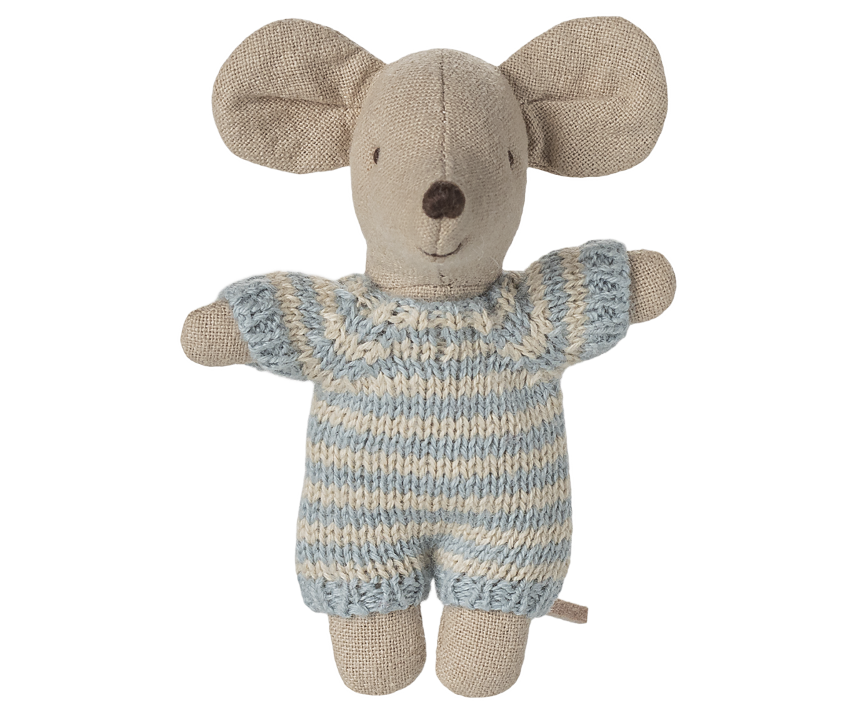 Ratinho bebé na alcofa – Azul