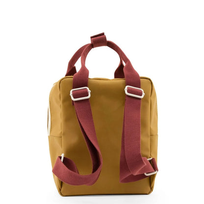 Mochila pequena verde bolso florzinhas
