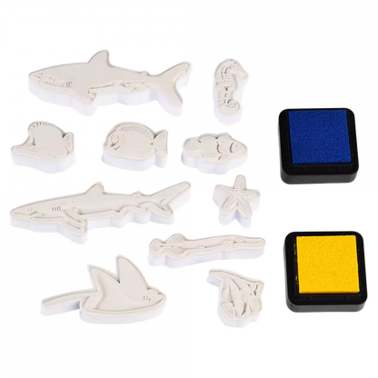 Carimbos animais oceano