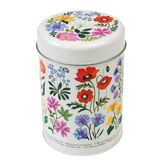 Caixa de lata fina Flores Selvagens