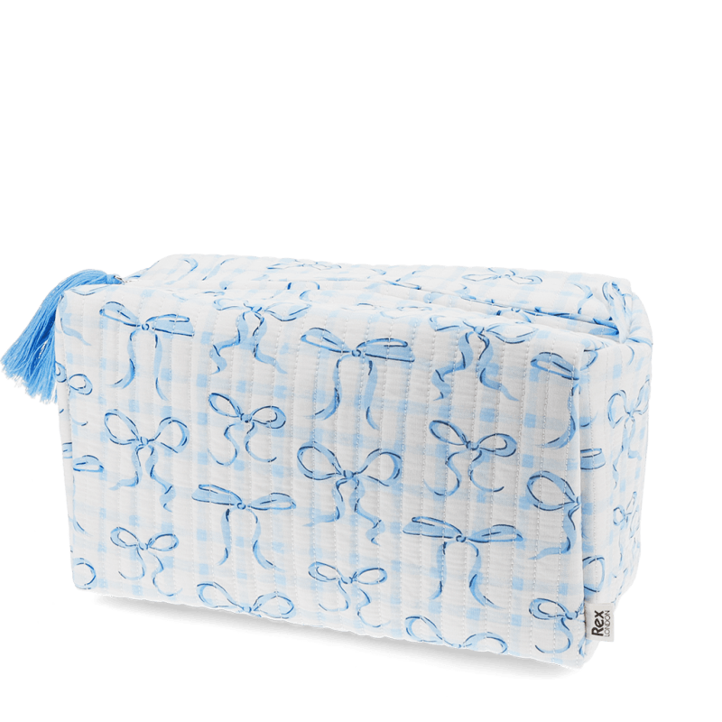 Necessaire grande laços azuis