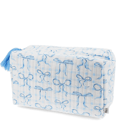 Necessaire grande laços azuis