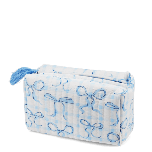 Necessaire pequeno laços azuis