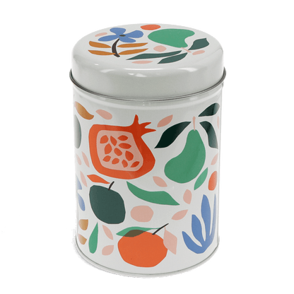 Caixa de lata fina frutas