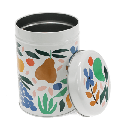 Caixa de lata fina frutas