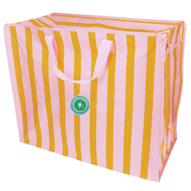 Saco jumbo - Riscas rosa e laranja