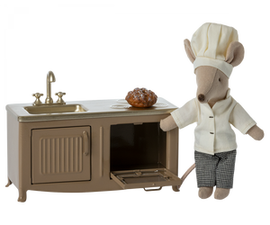 Cozinha pequena castanha