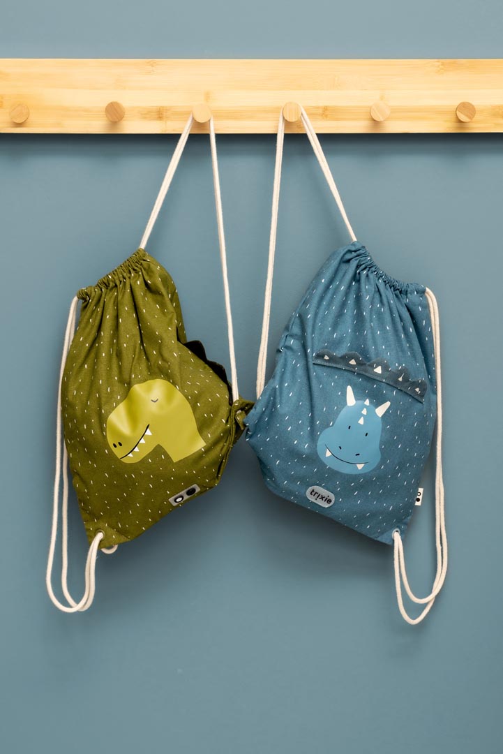 Mochila cordões trixie triceratops