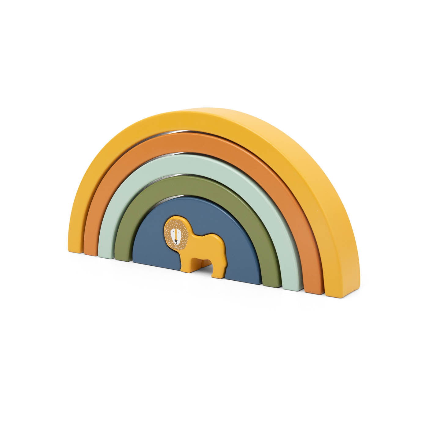 Arco-íris de madeira para empilhar - Leão