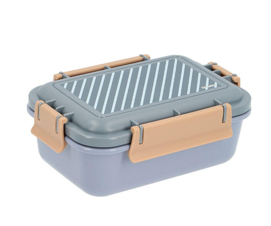 Caixa almoço riscas azul