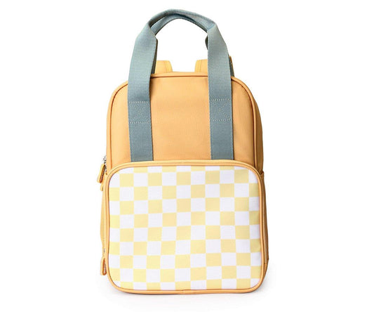Mochila térmica xadrez amarelo